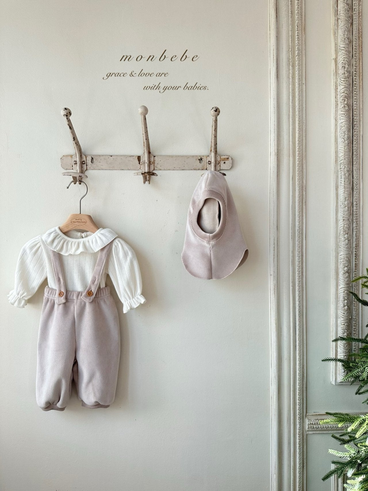 Velour suspender pants