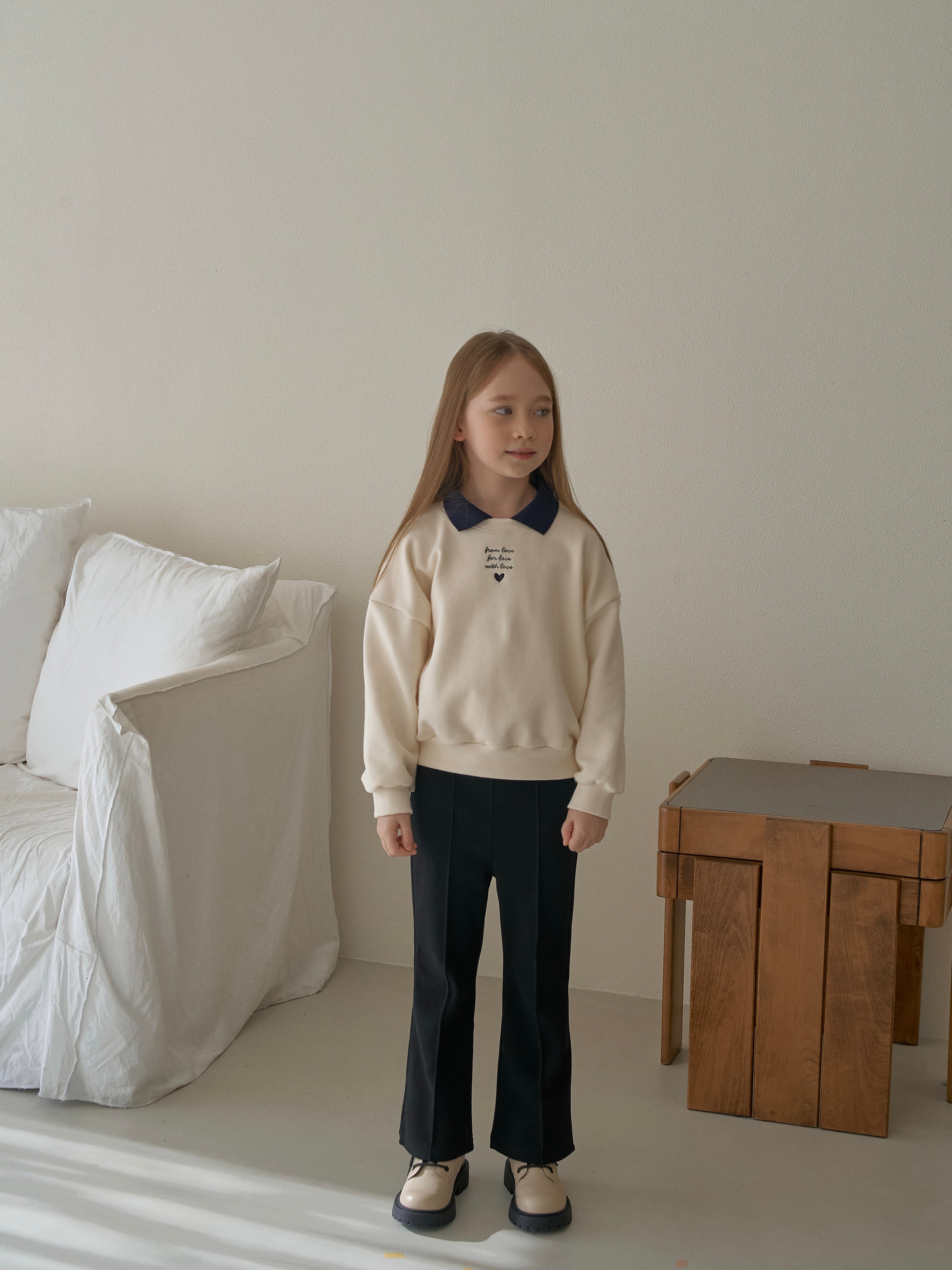 Pintuck bootcut pants