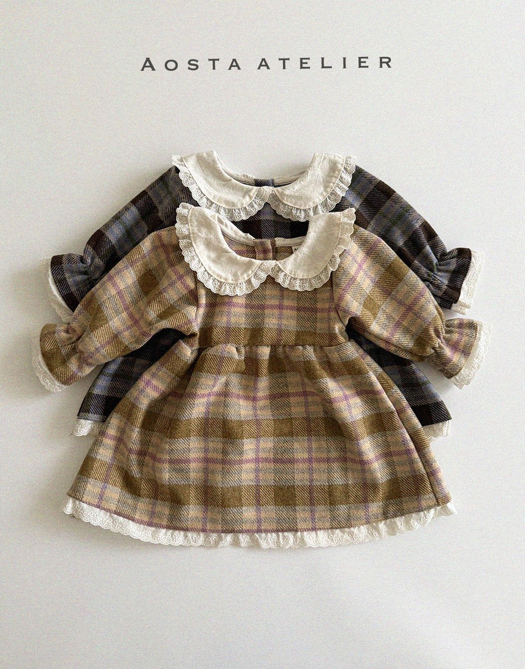 Wool check dress