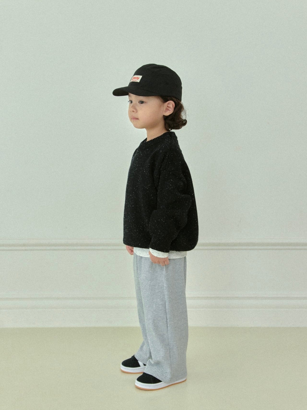 Spring ribbed wide pants