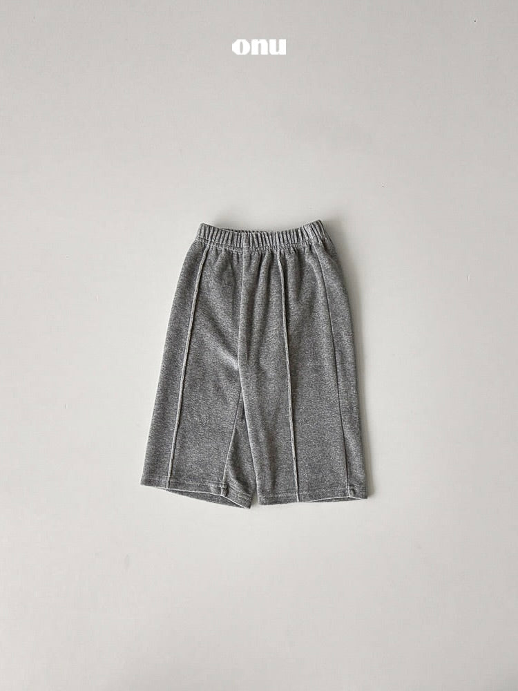 Velour pintuck pants