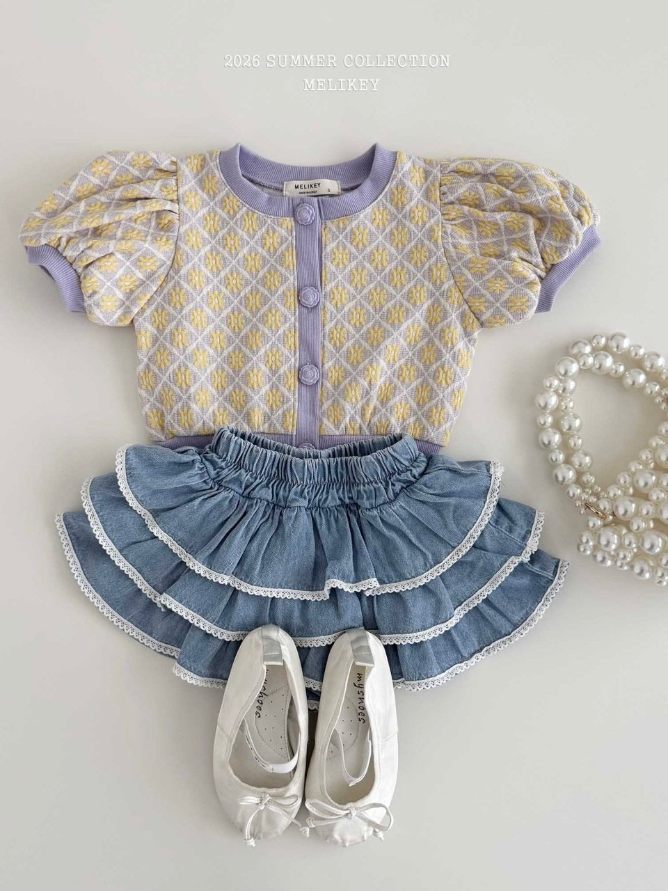 Rika flower puff cardigan