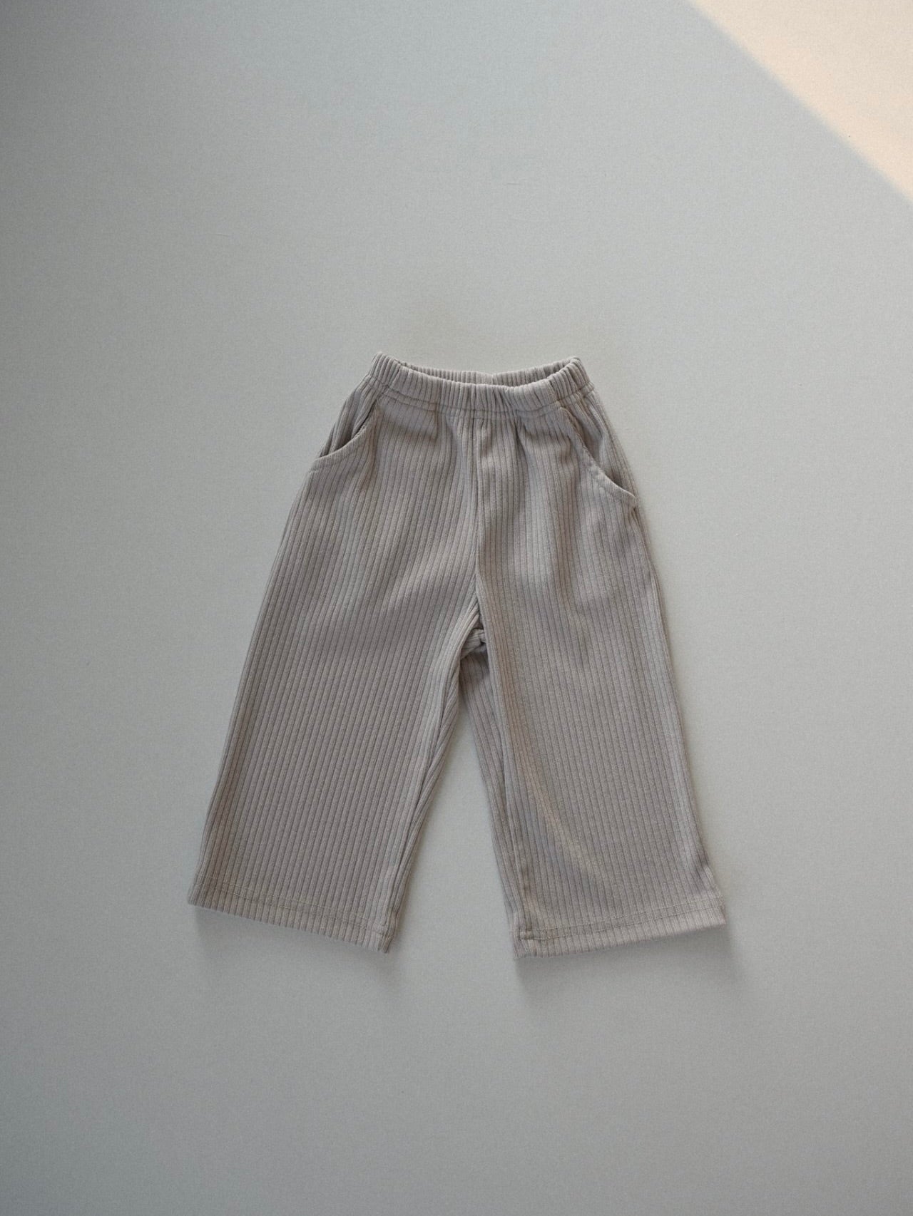 Spring ribbed wide pants