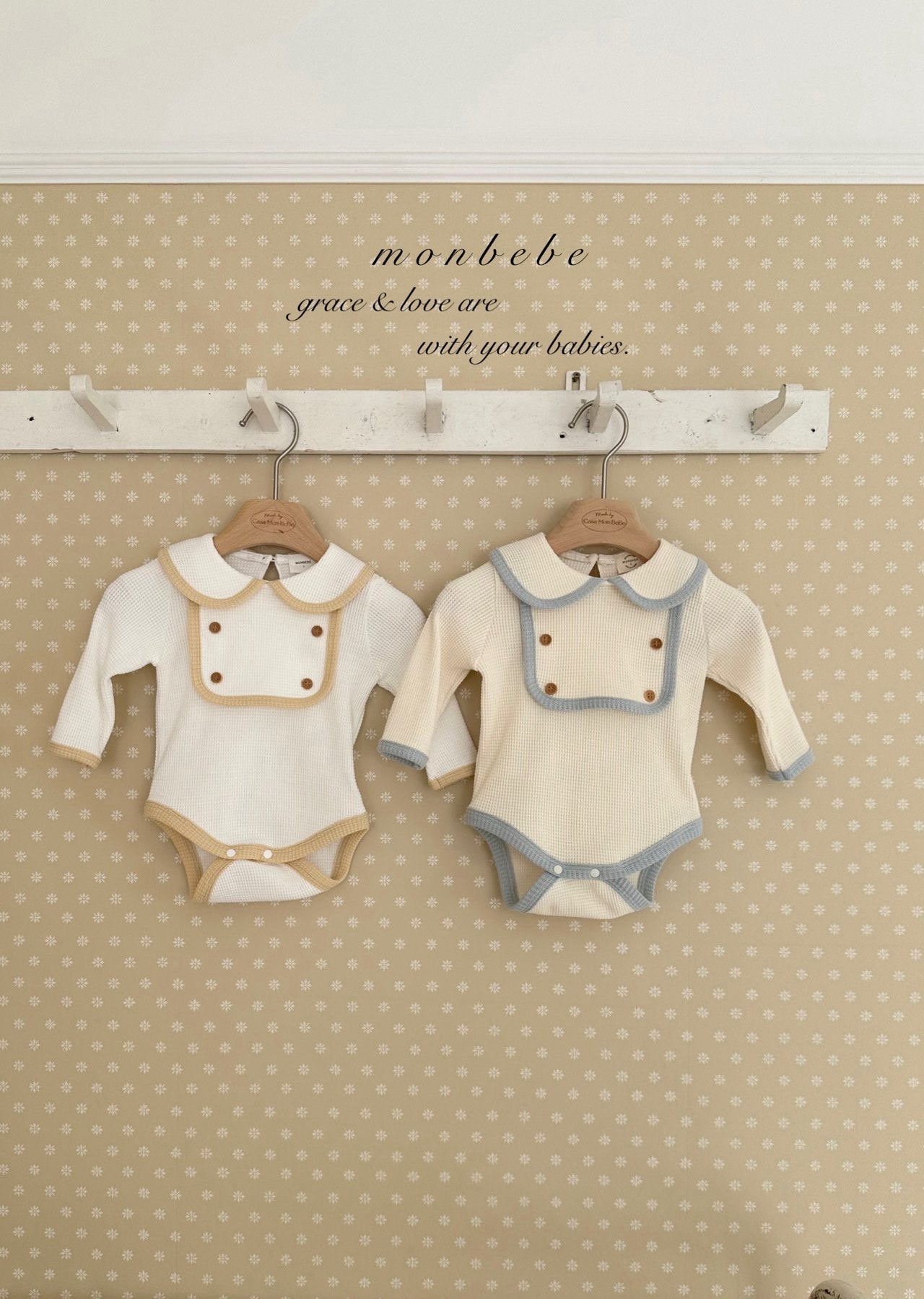 Boy bib waffle rompers