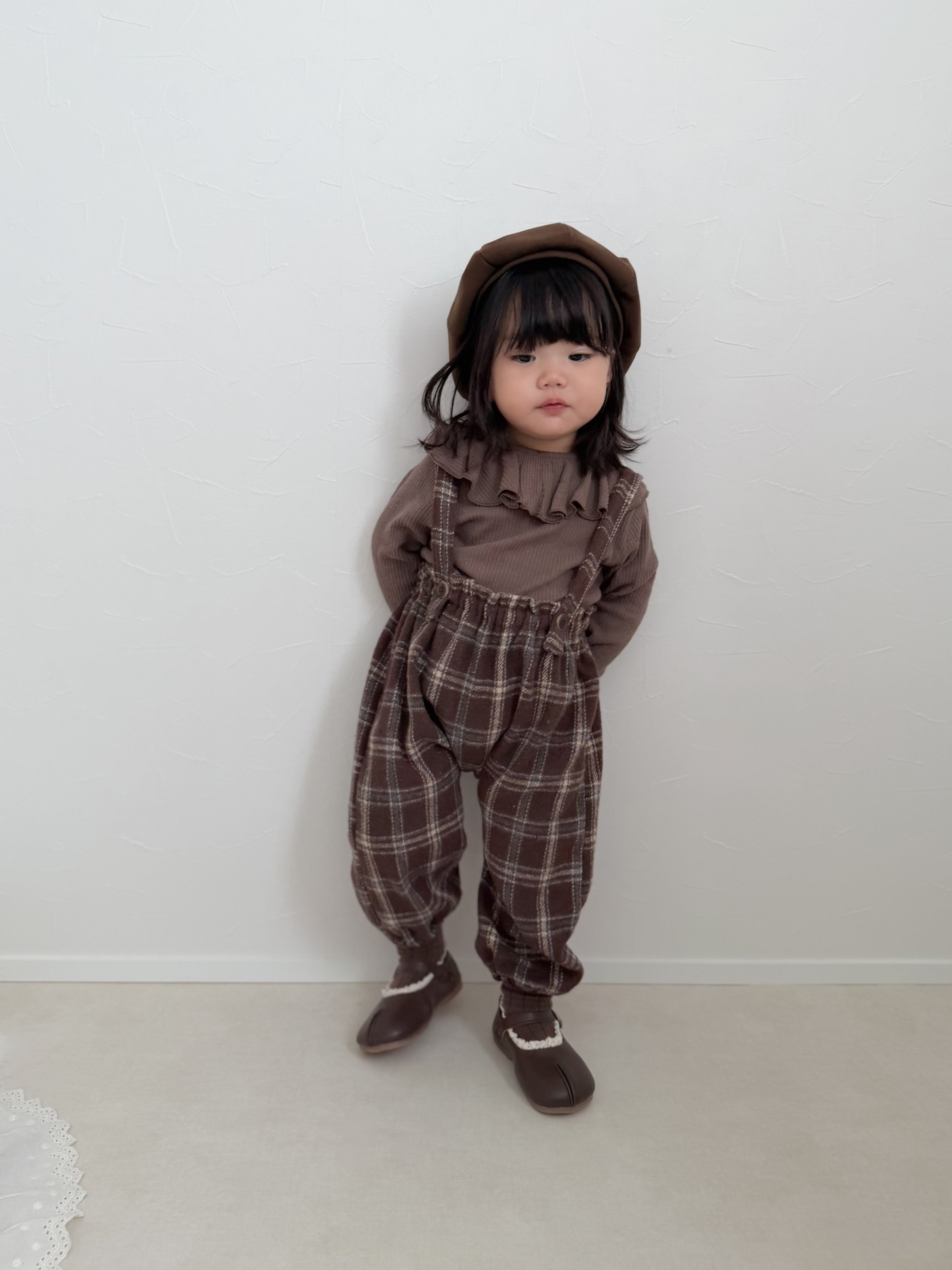 Check suspender pants