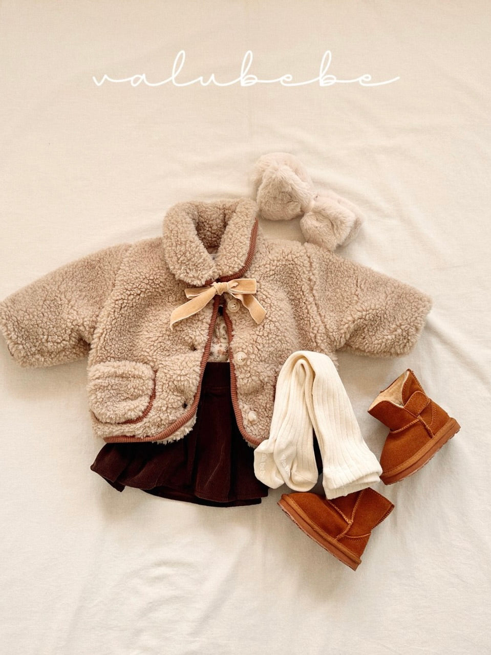 Merry ribbon fluffy jacket (baby)