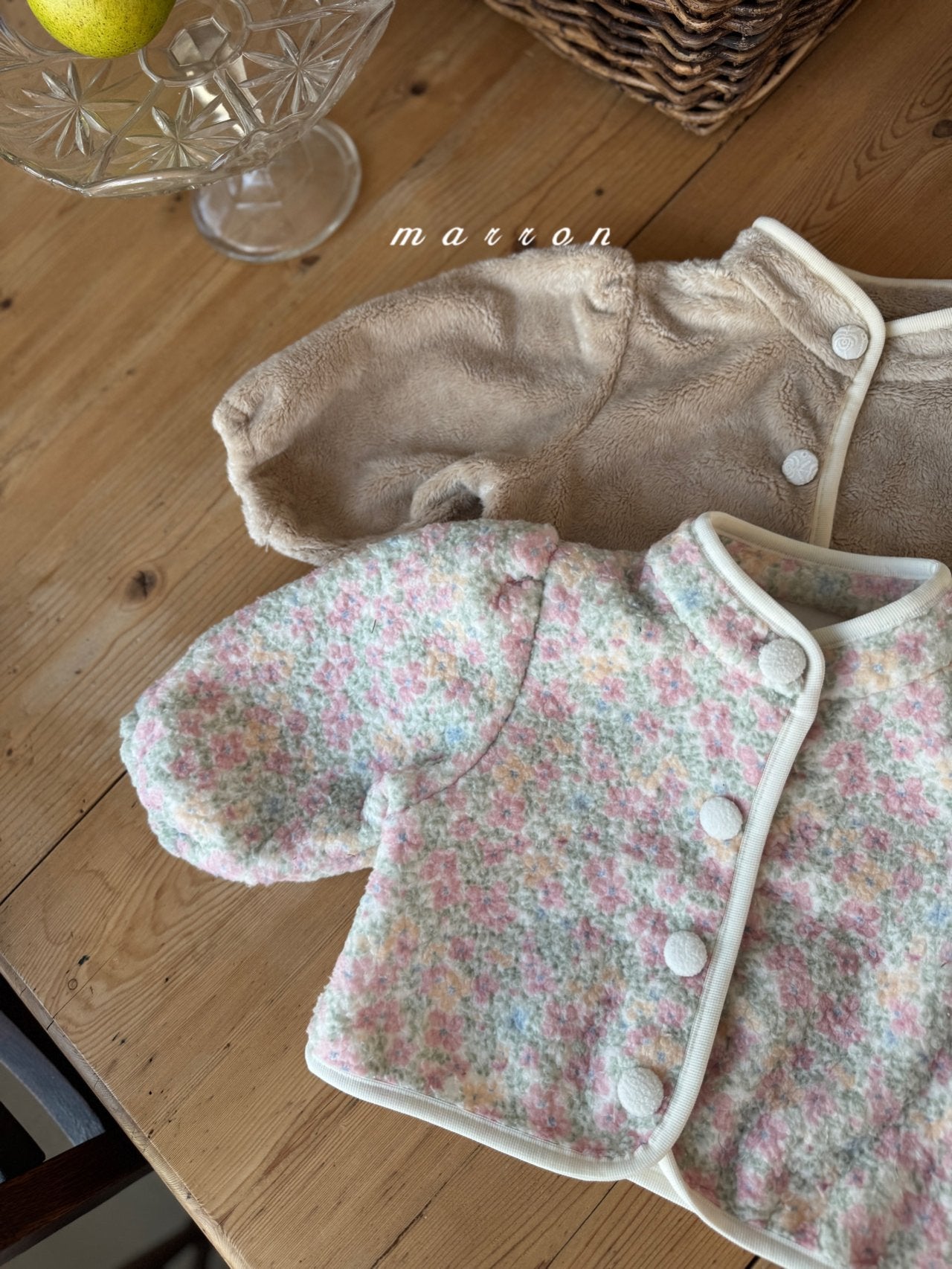 High-neck fleece jacket