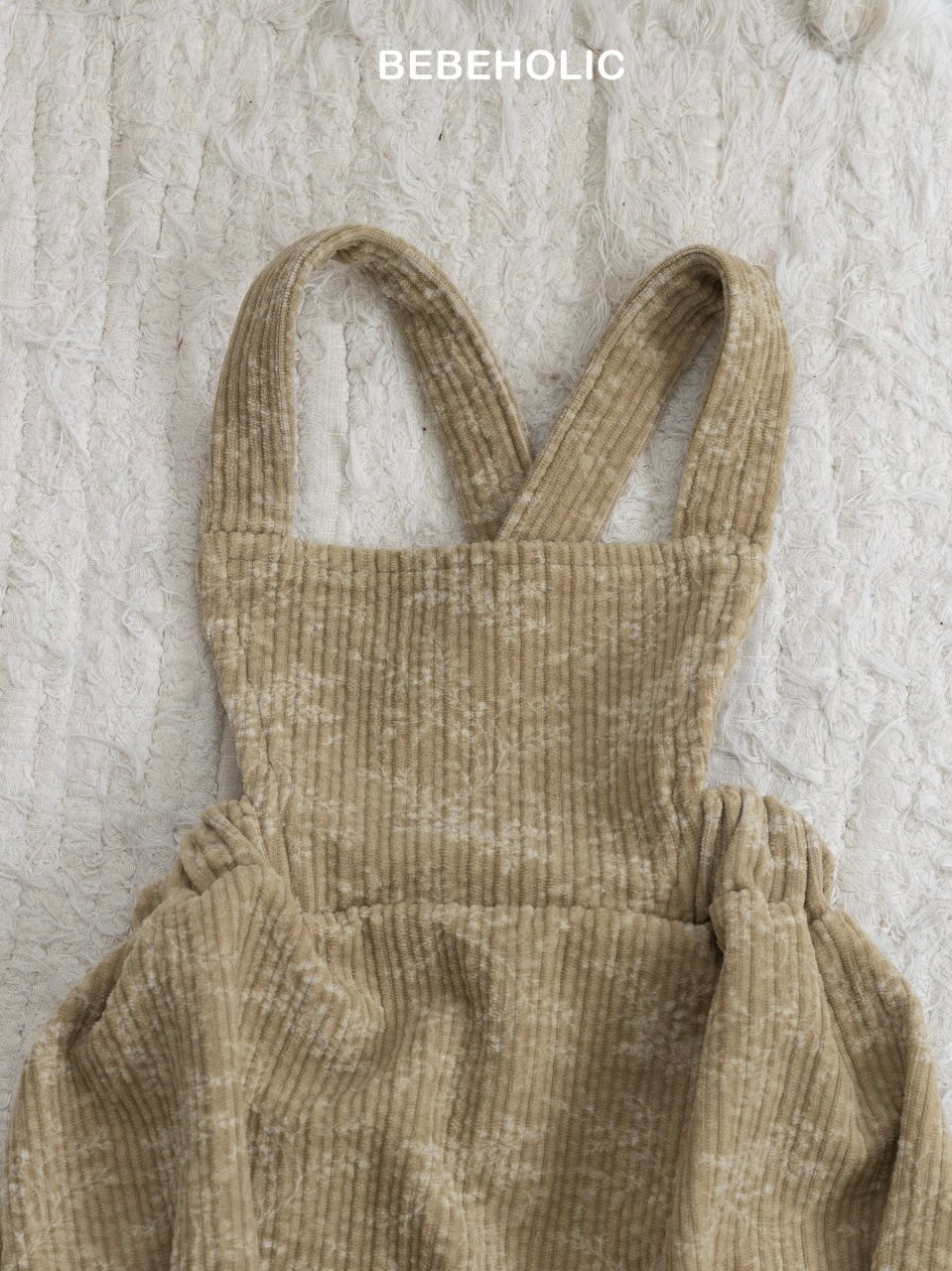 Caramel suspender rompers