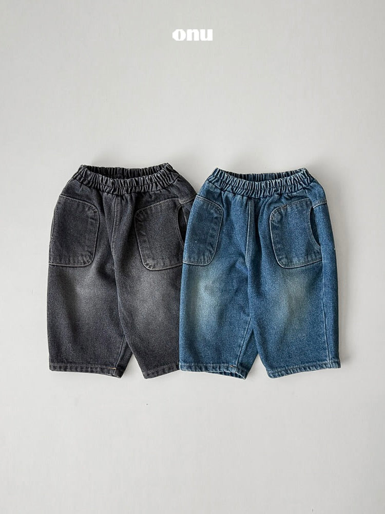 Pocket denim pants