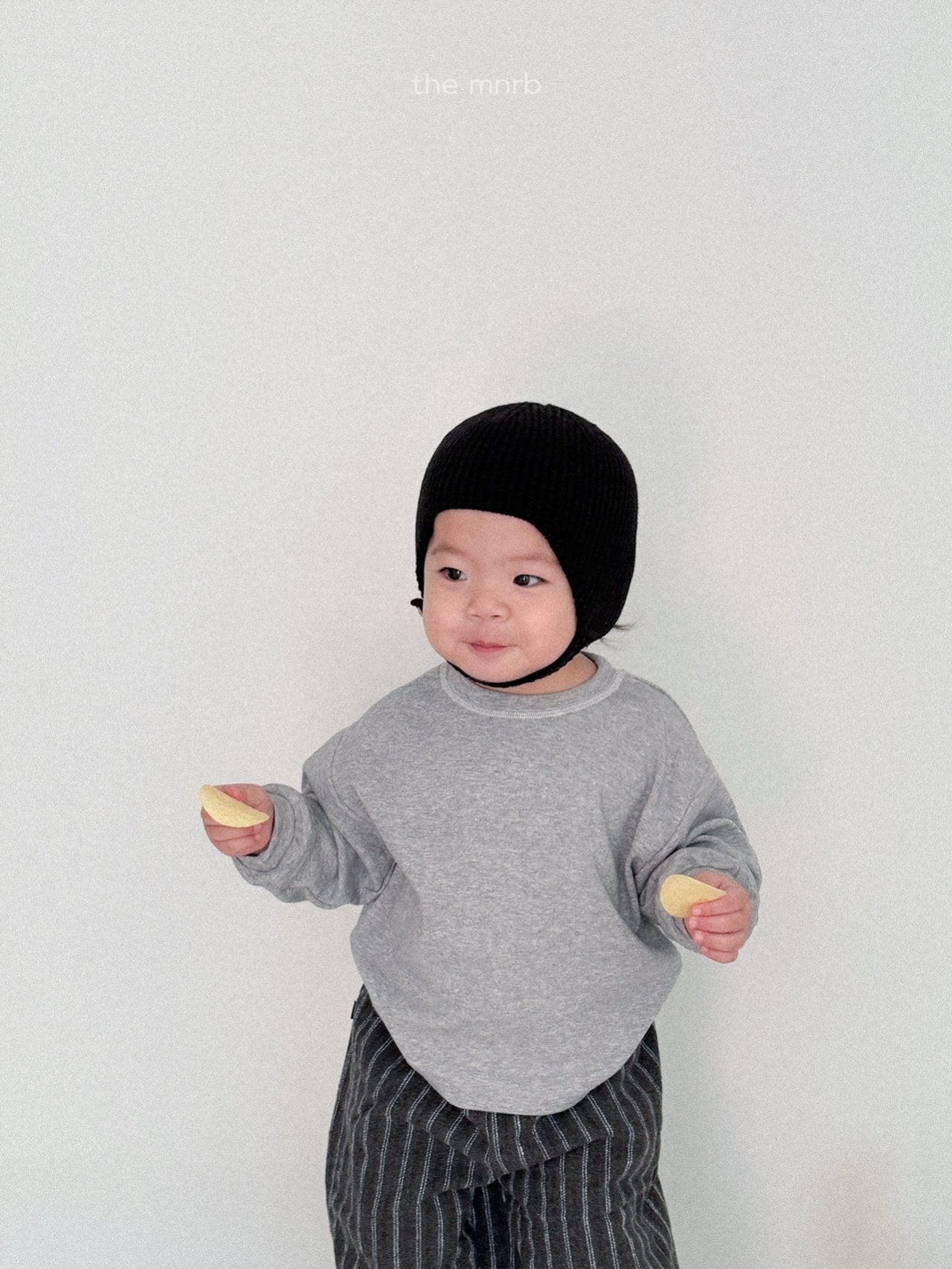 Wool button beanie