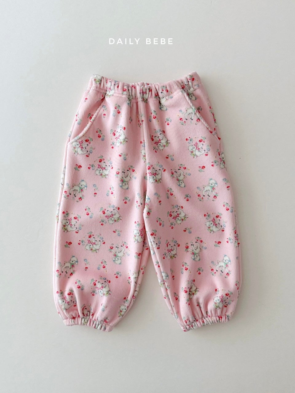 Pattern mink jogger pants