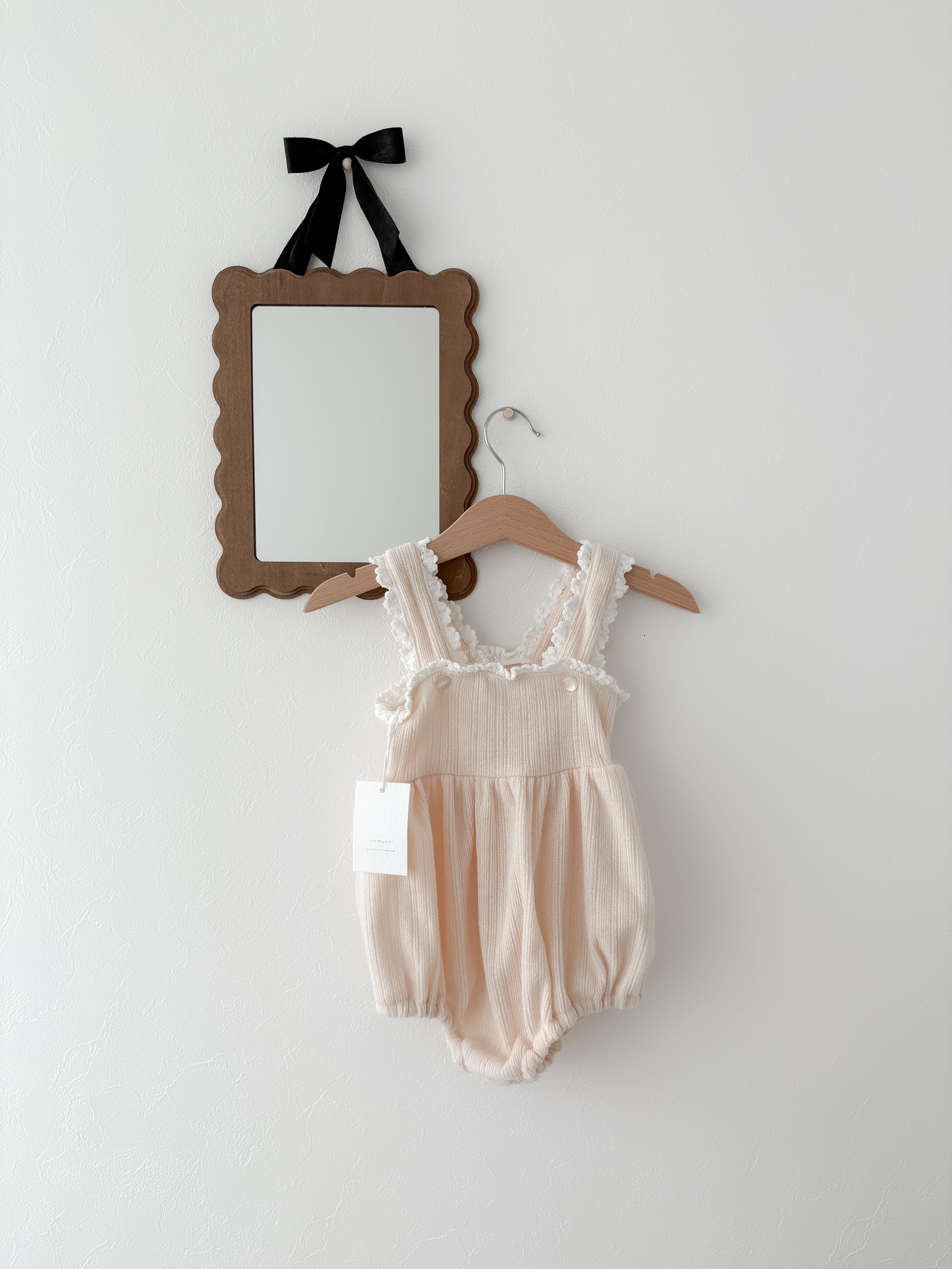 Lumi lace suspender rompers