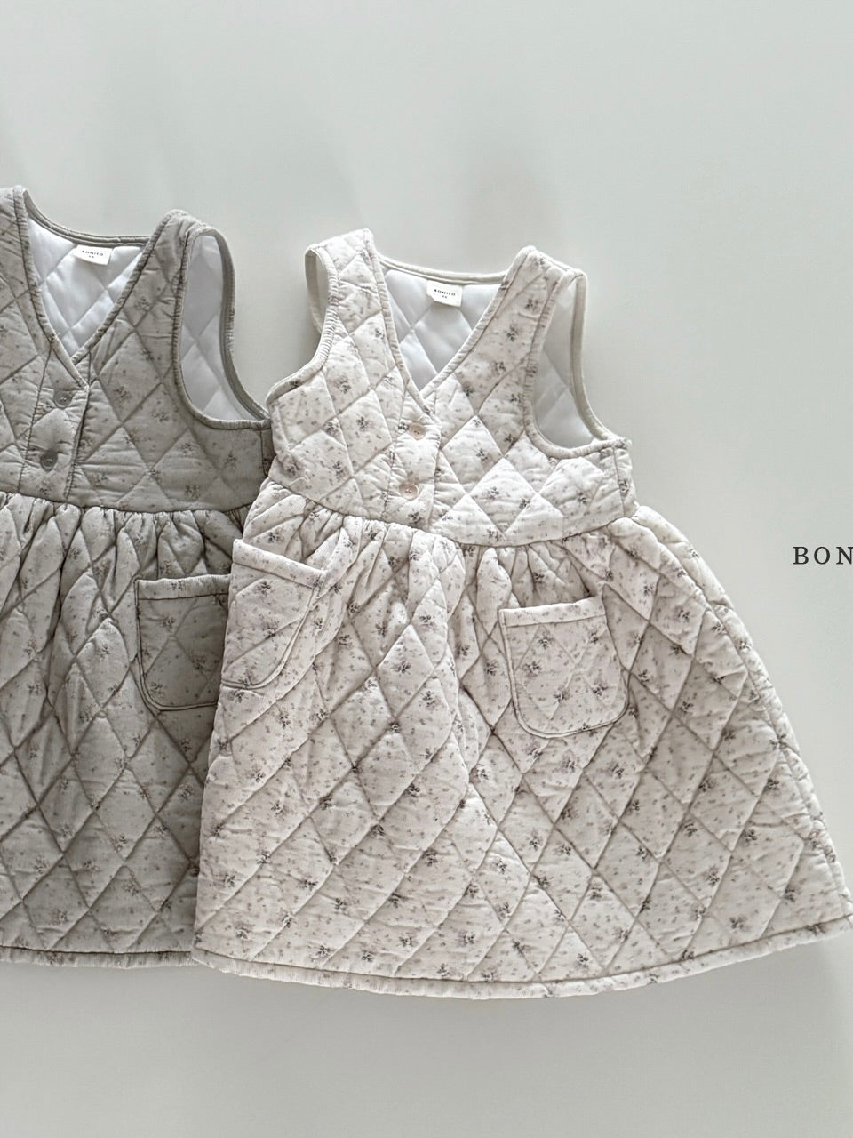 Small flower quilted one piece