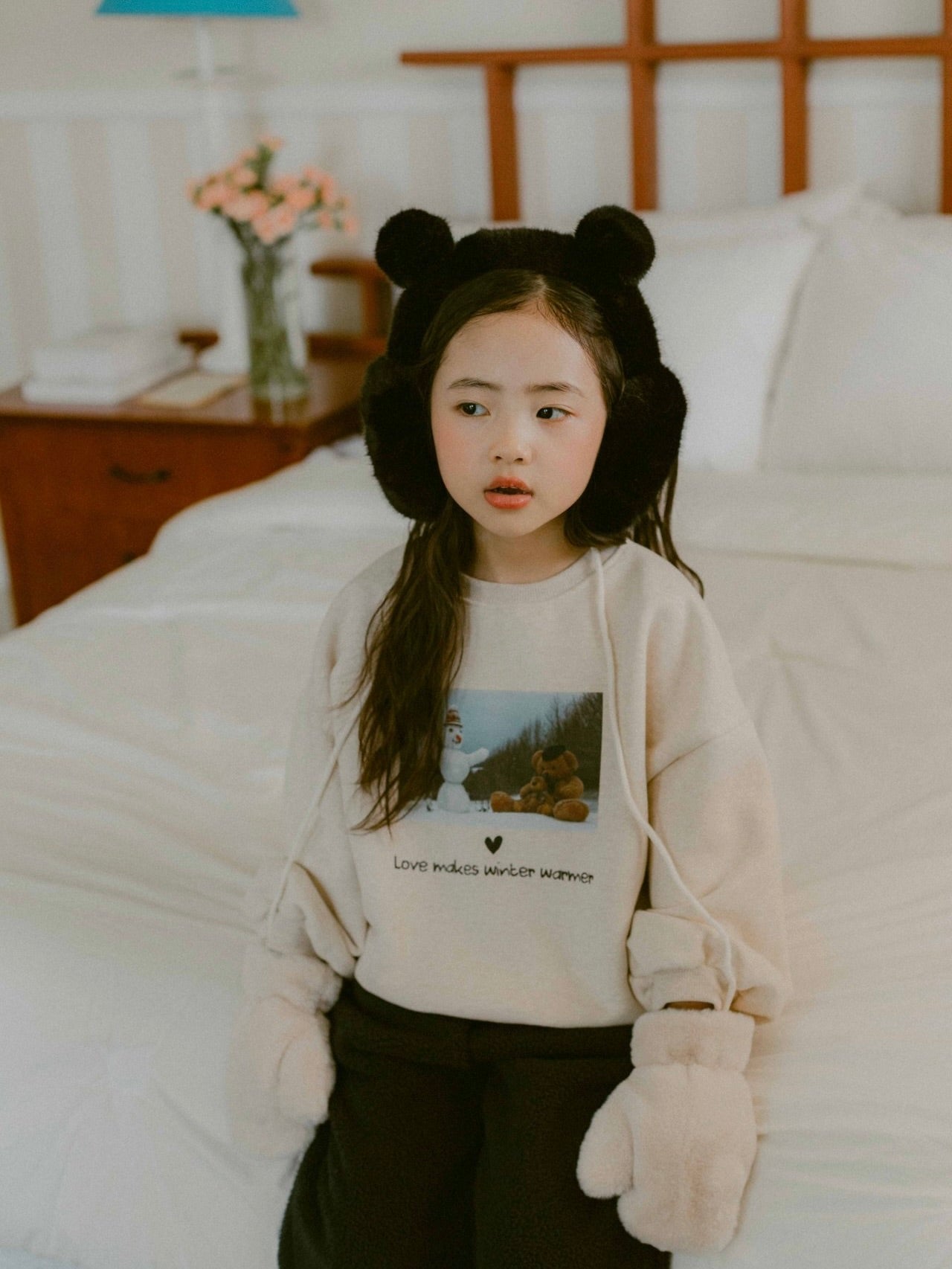 Winter fluffy gloves