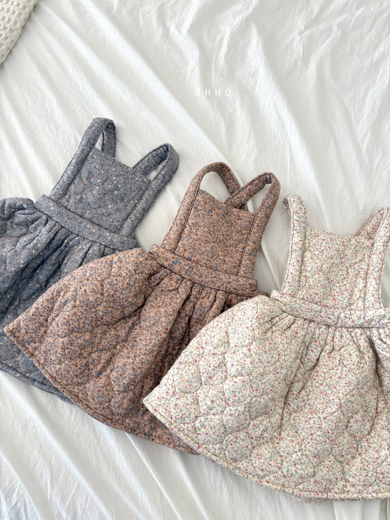 Floral quilted overall skirt