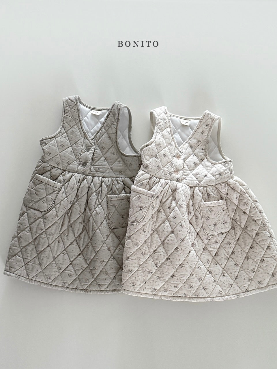 Small flower quilted one piece