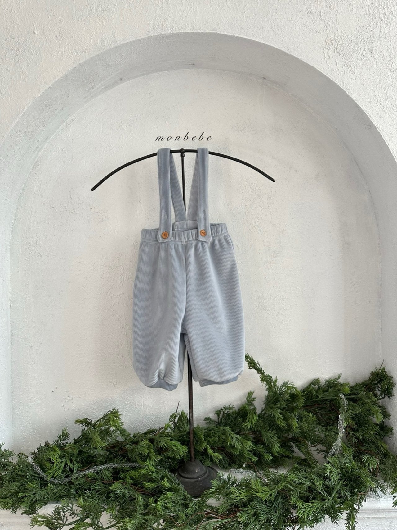 Velour suspender pants