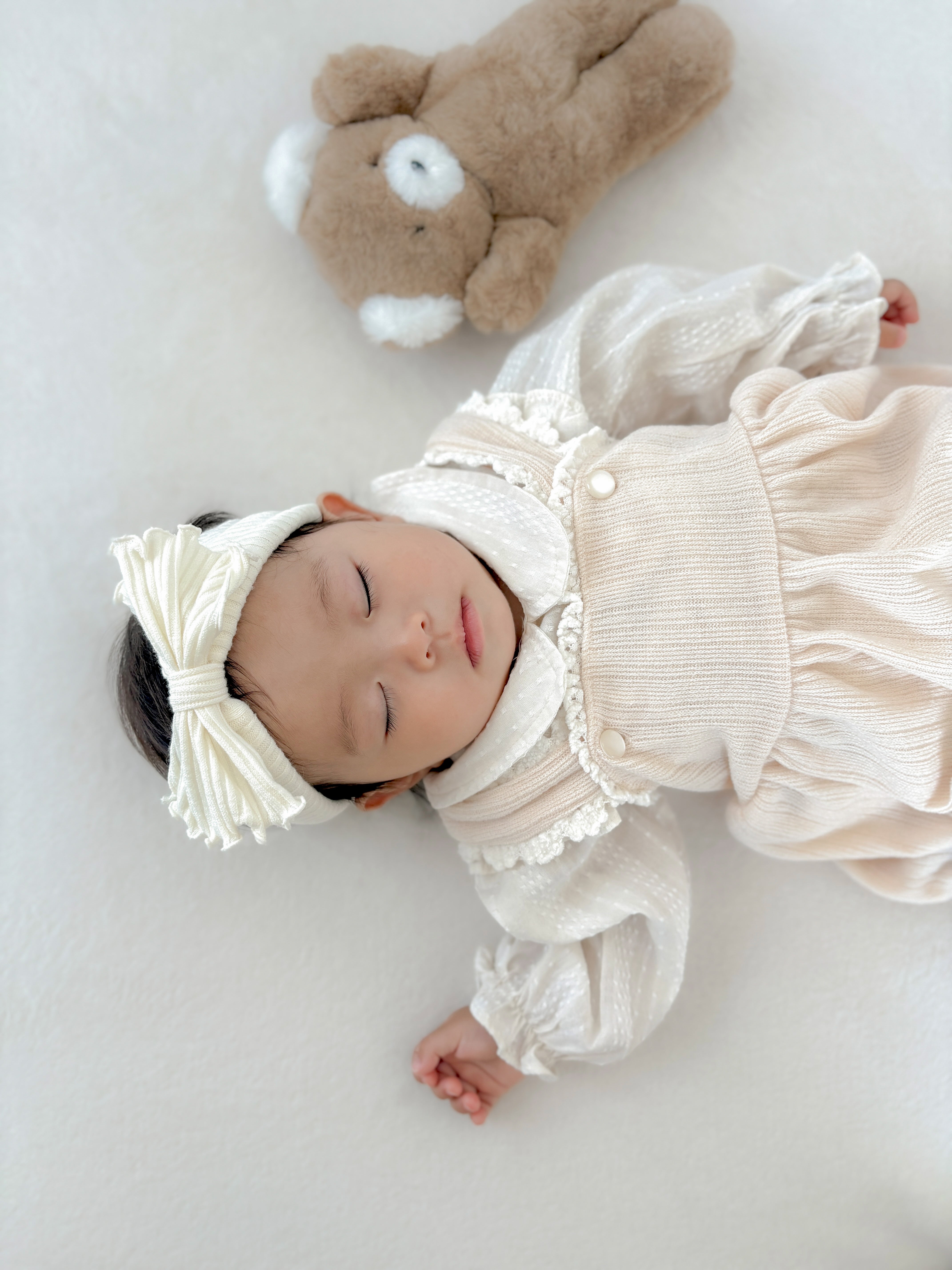 Lumi lace suspender rompers