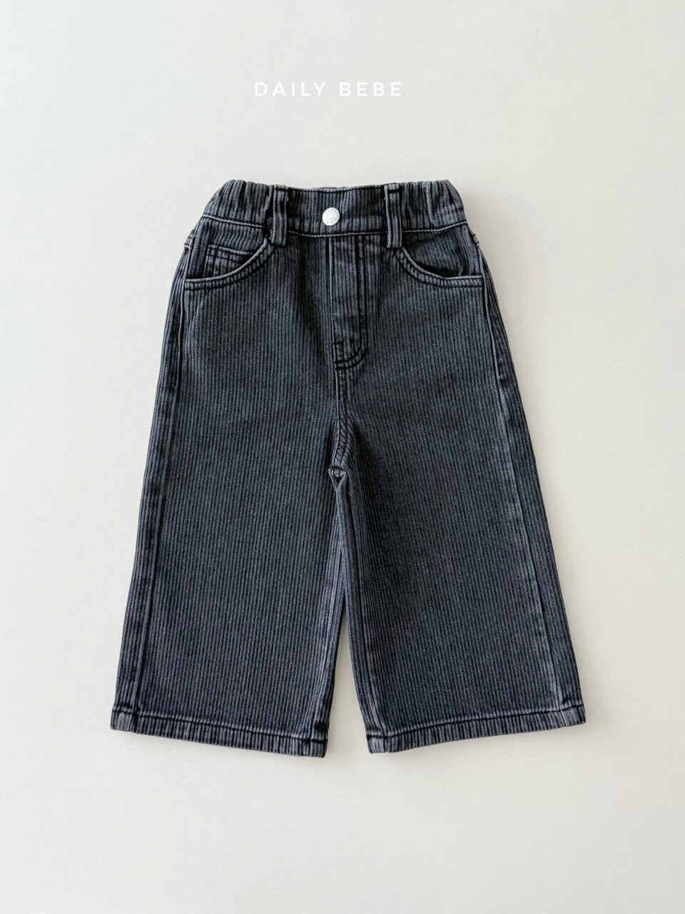 Fleece denim pants
