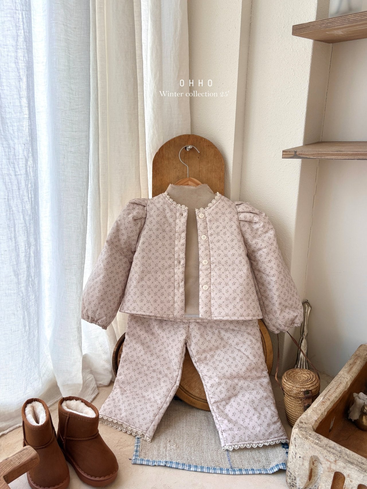 Rose lace padded jacket