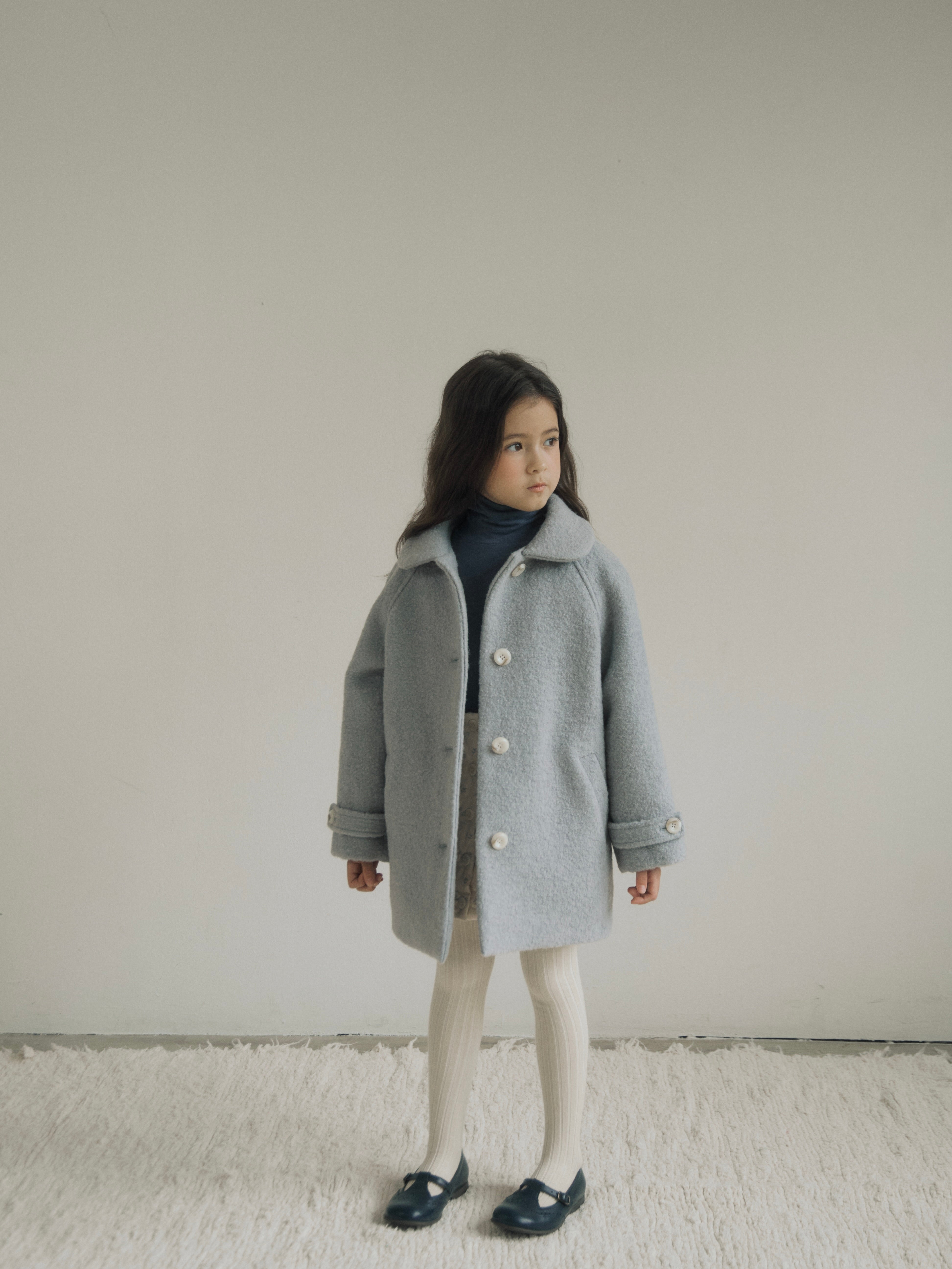 Noa wool coat (haze blue)