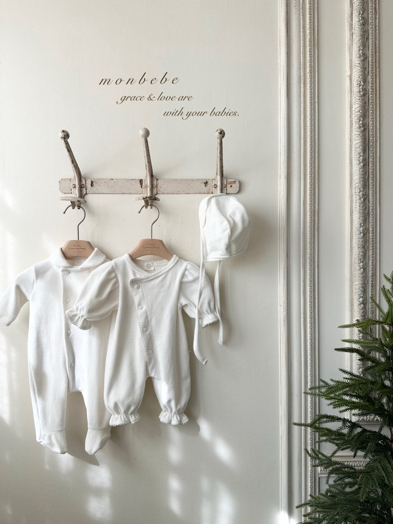 Cotton velour bonnet