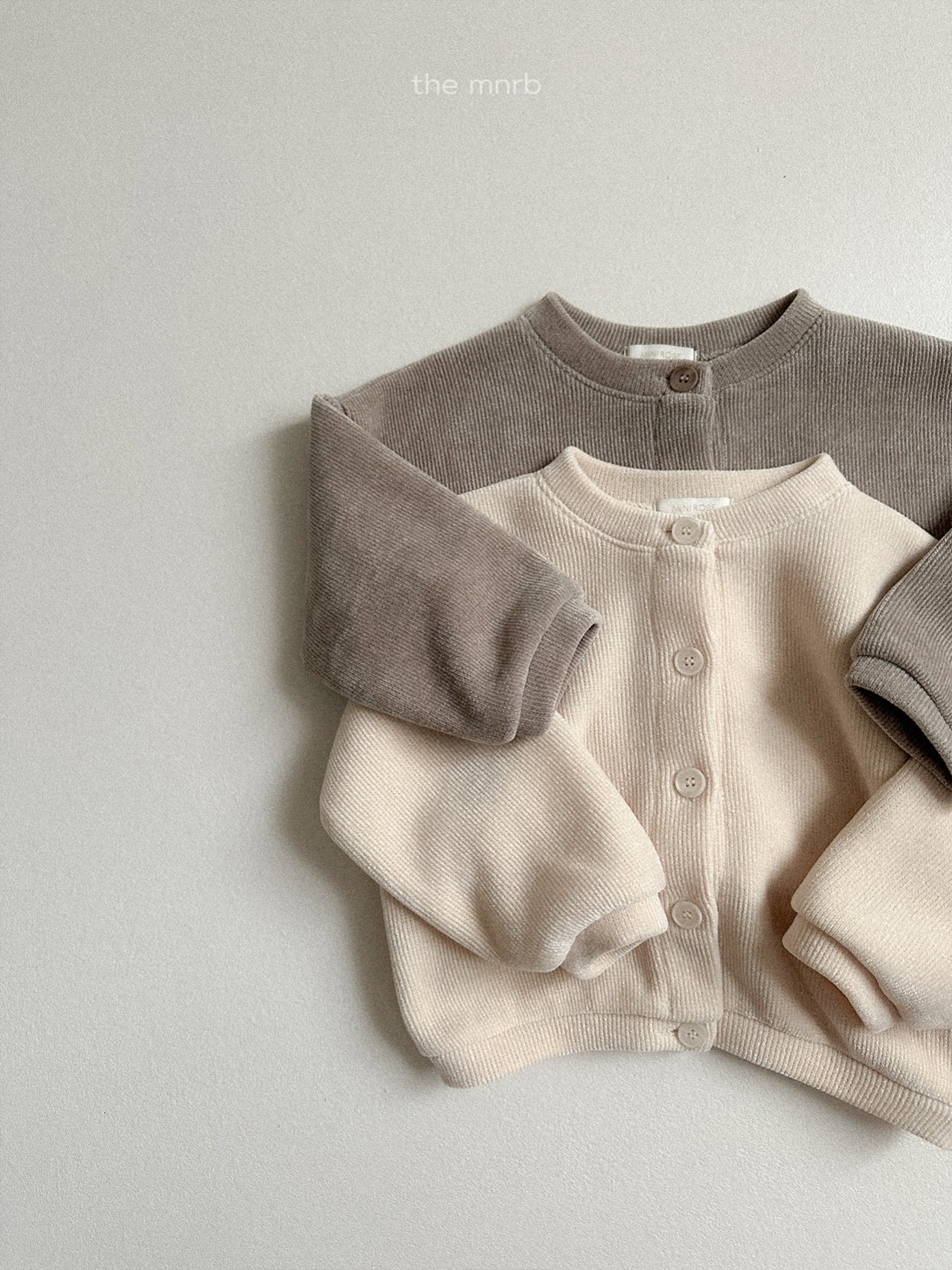 Velvet ribbed cardigan