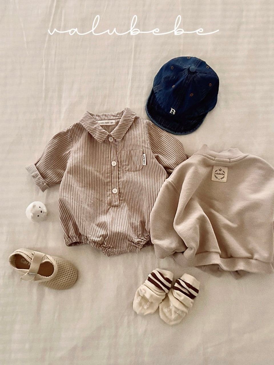 Striped shirt rompers