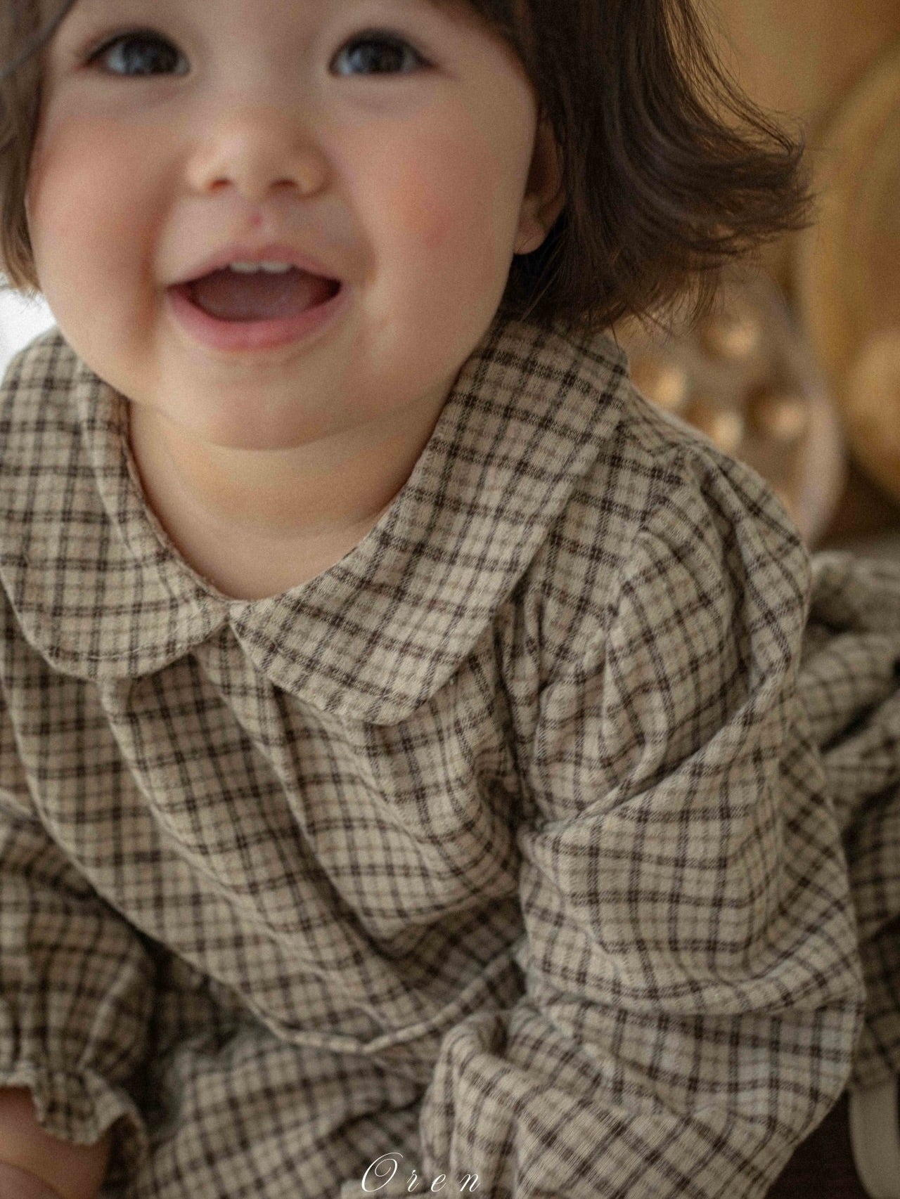 Brioche check rompers (unisex)