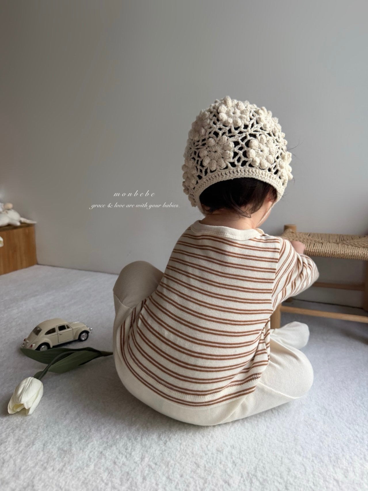 Striped contrast rompers