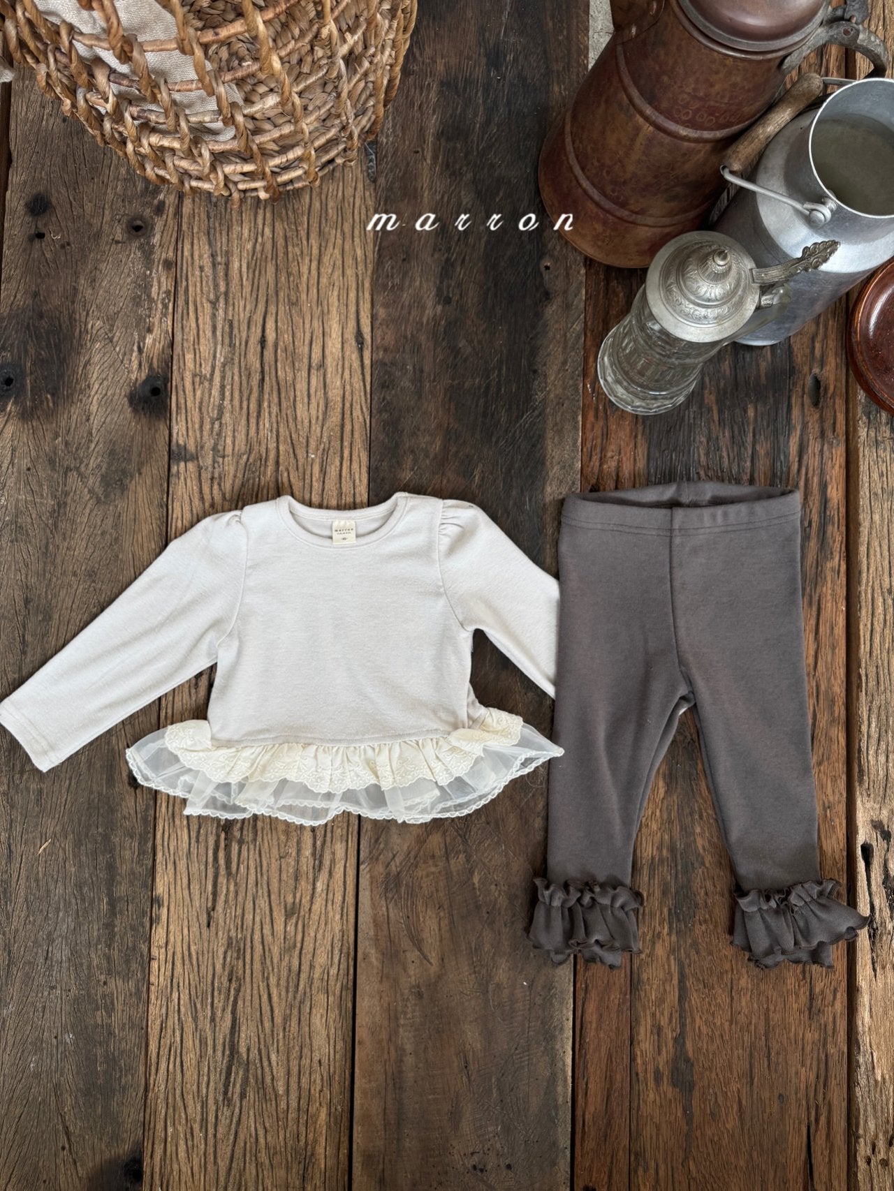Frill lace T shirt