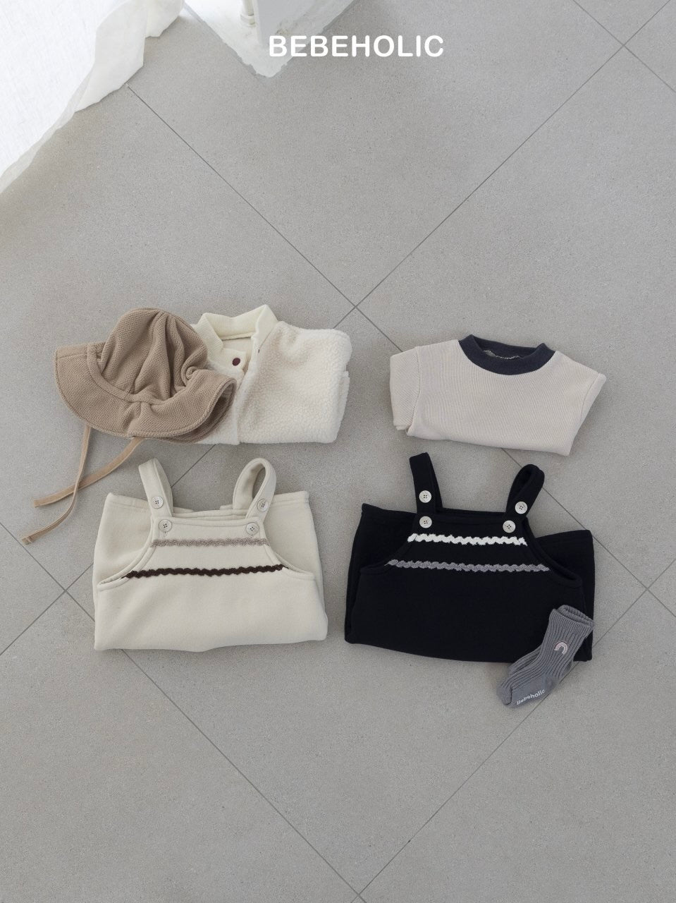 Mori suspender rompers