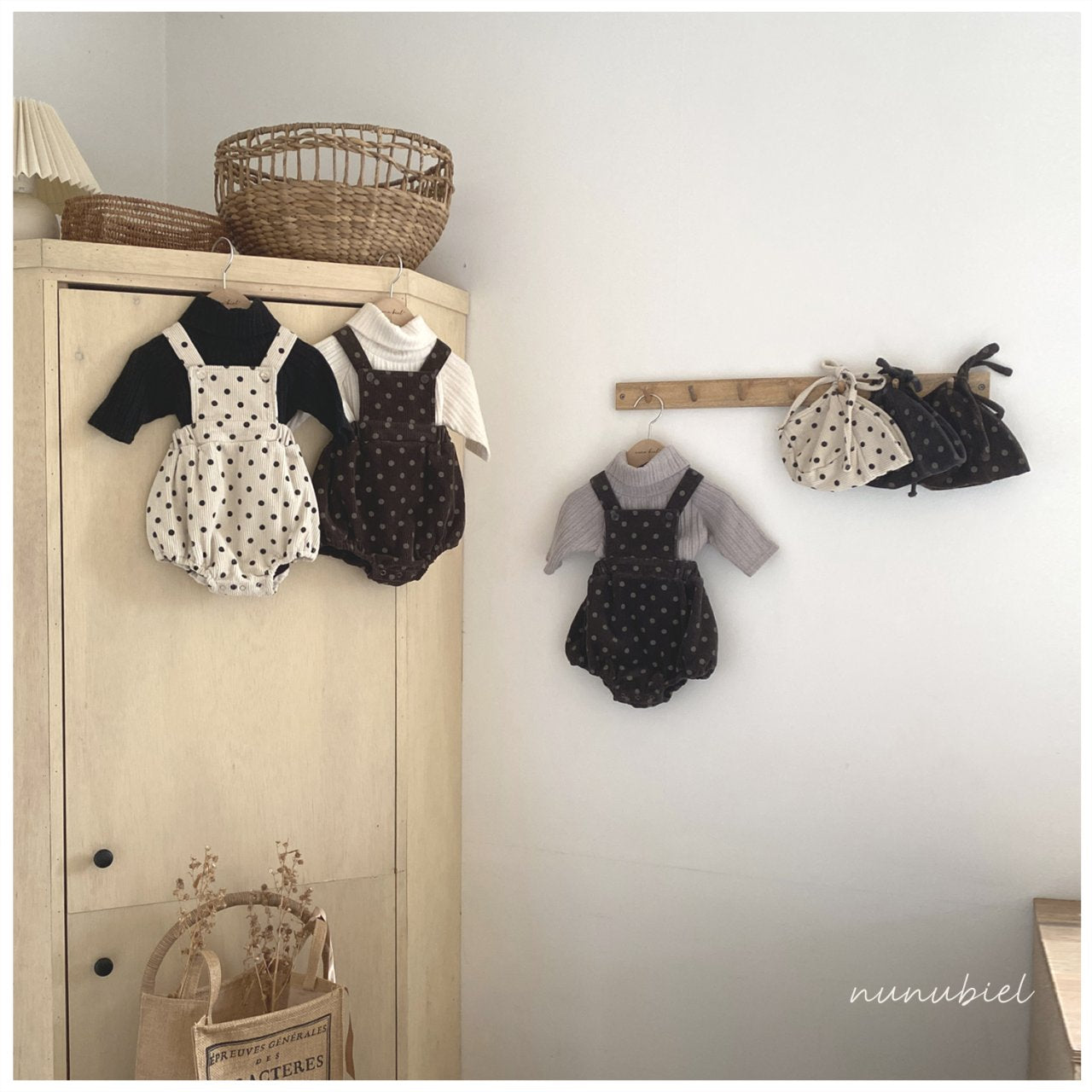 Dot romper & bonnet