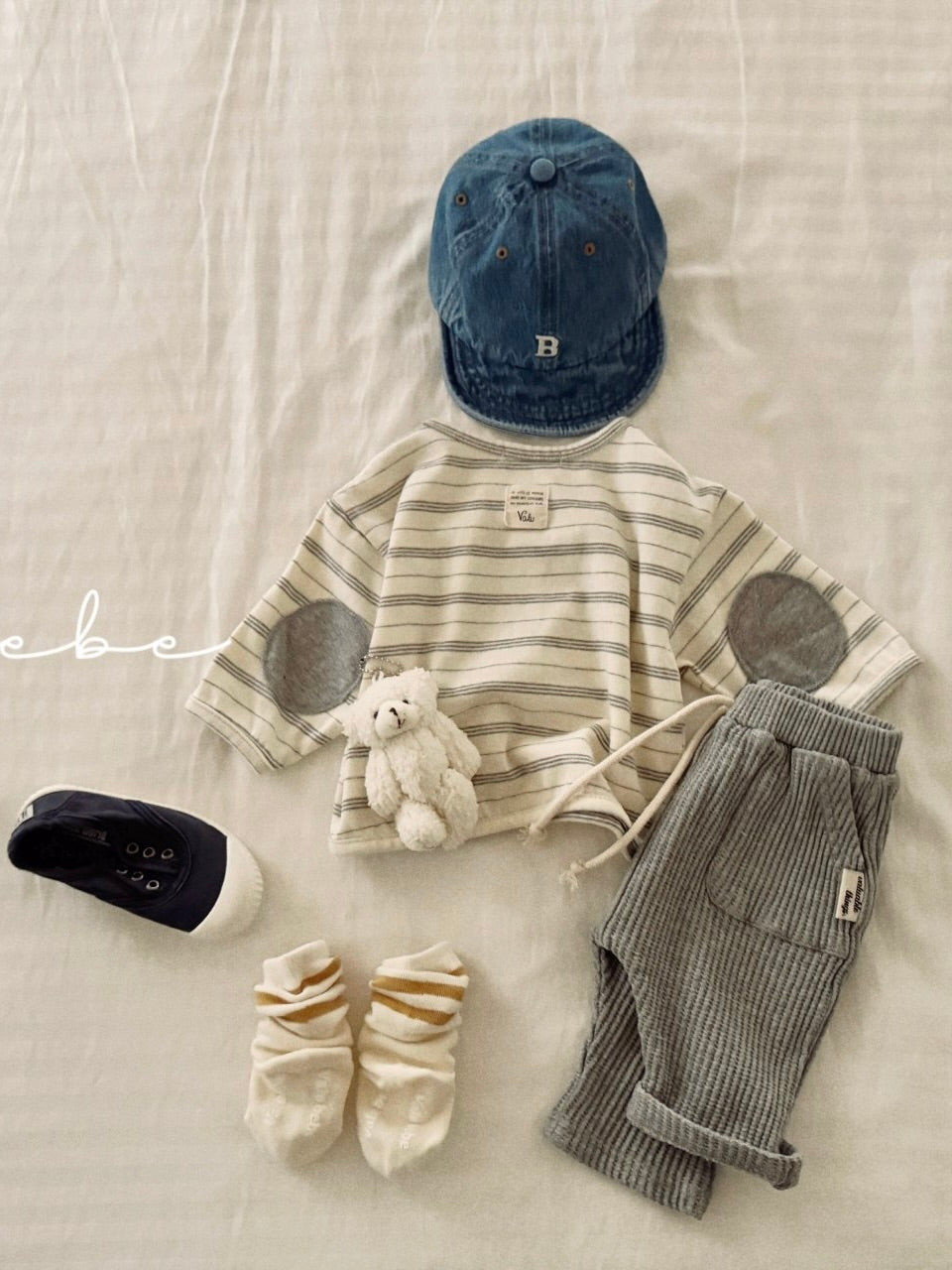 Wide waffle baggy pants