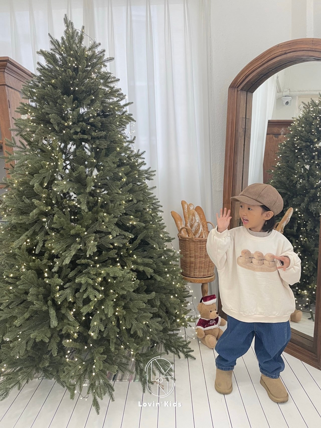 Boy's fit fleece denim pants