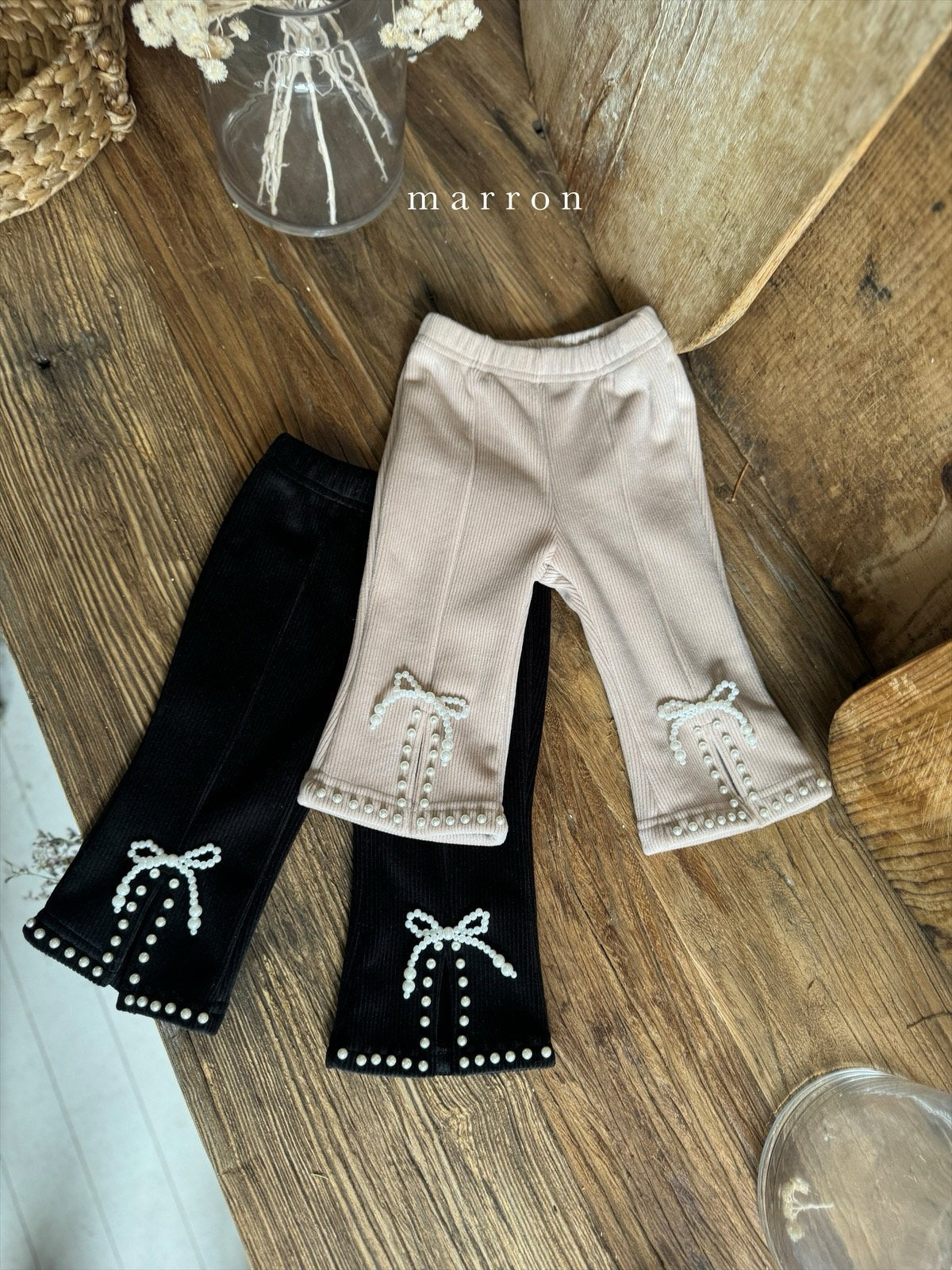 Pearl ribbon pants