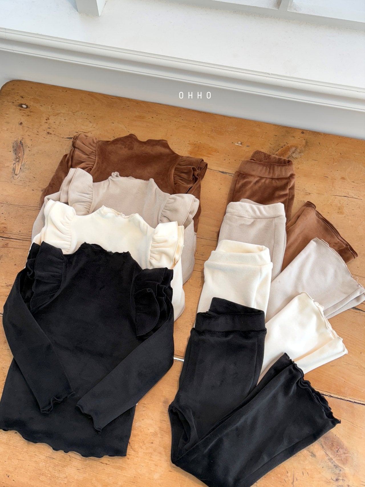 French velour bootcut pants