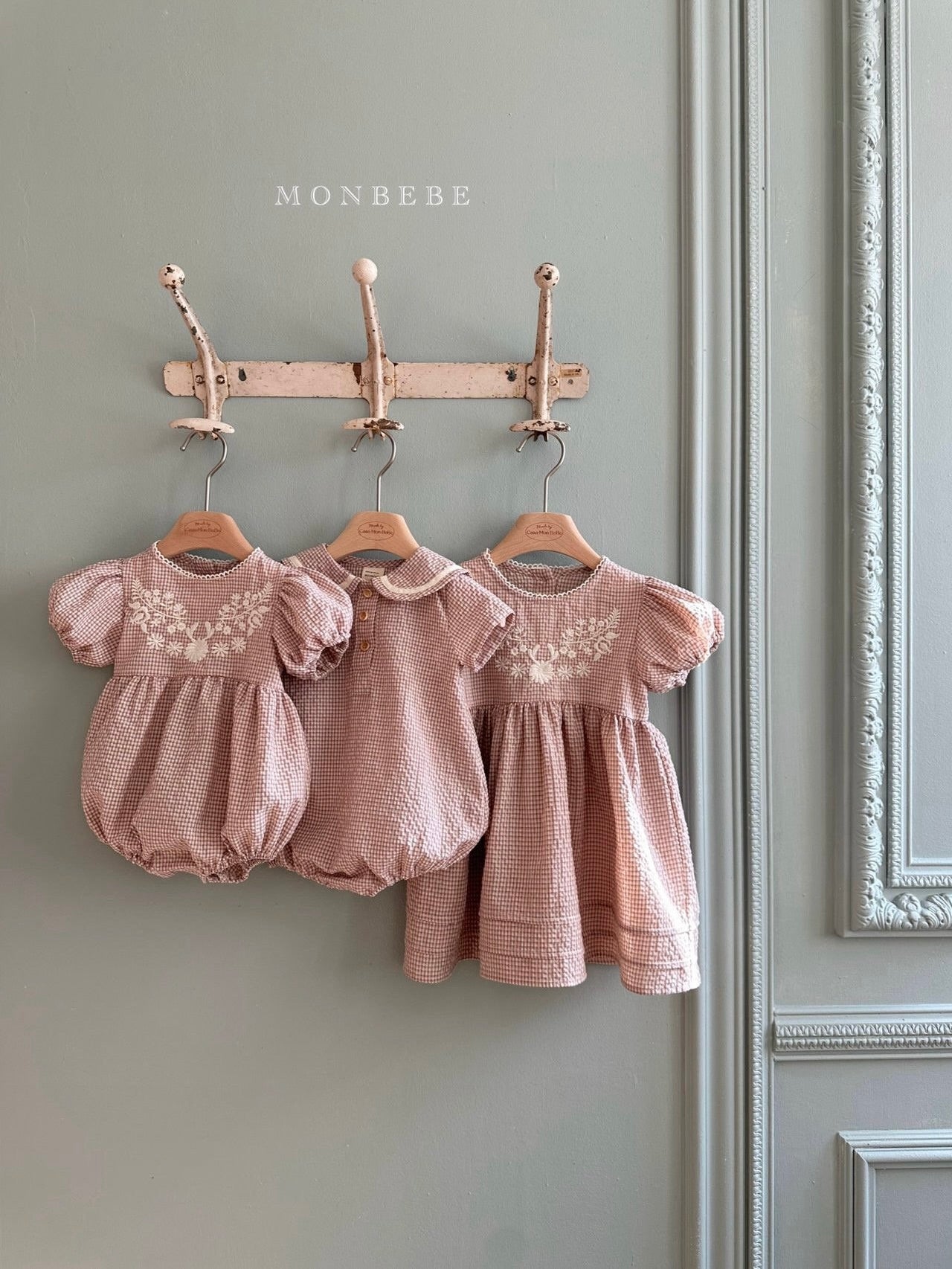 Checked sailor rompers