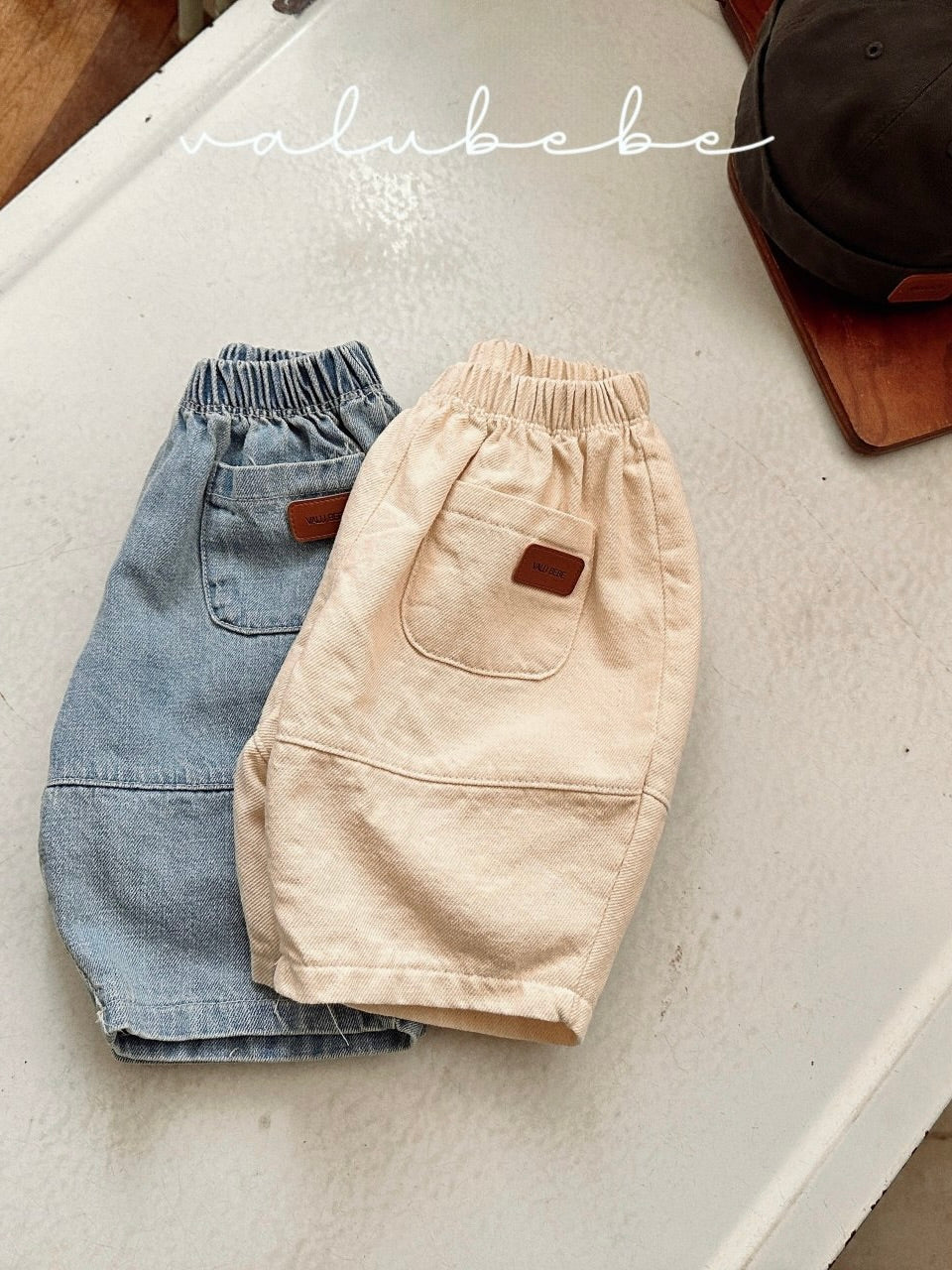 Wide leg denim pants