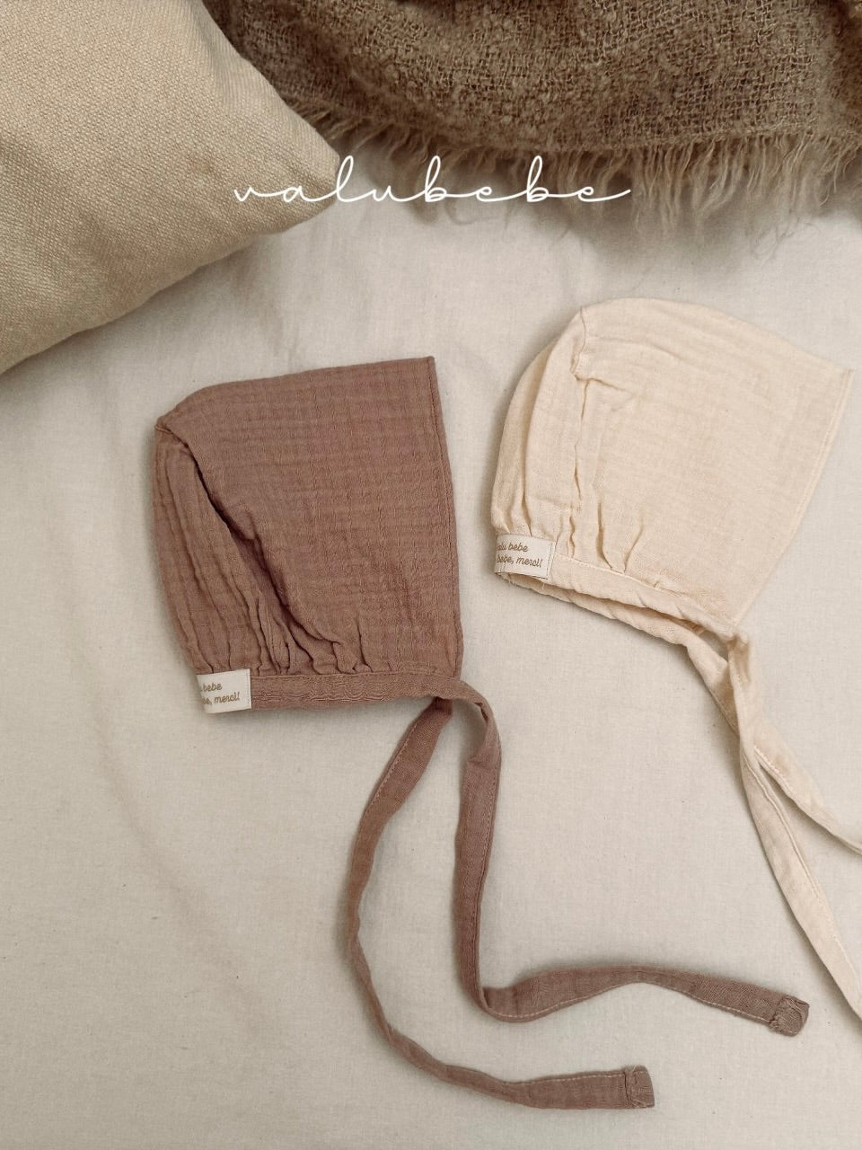 Natural bonnet hat (baby)