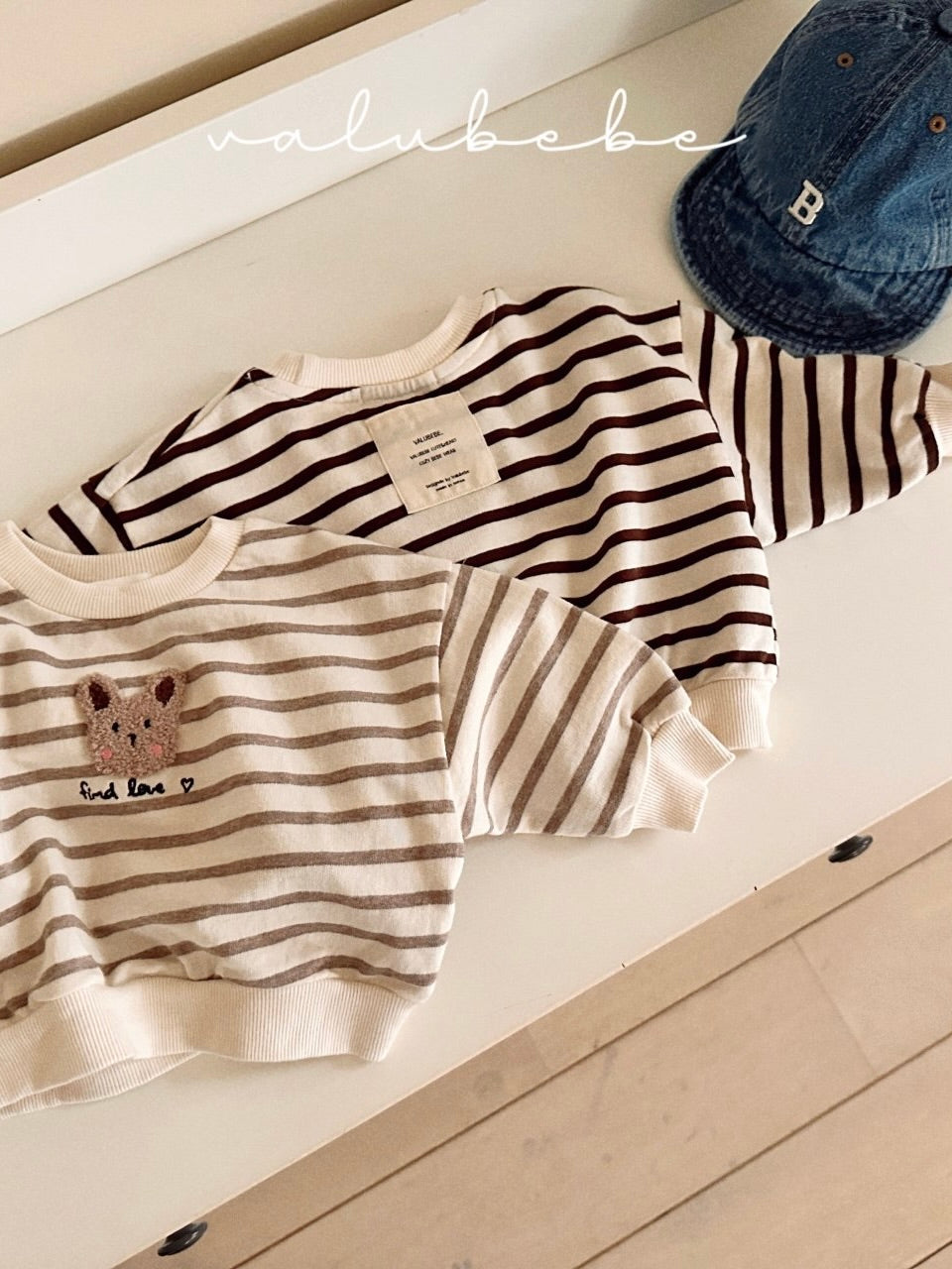 Bunny stripe sweatshirt