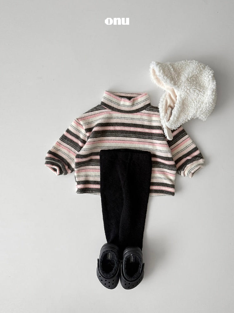 Stretch ribbed pants