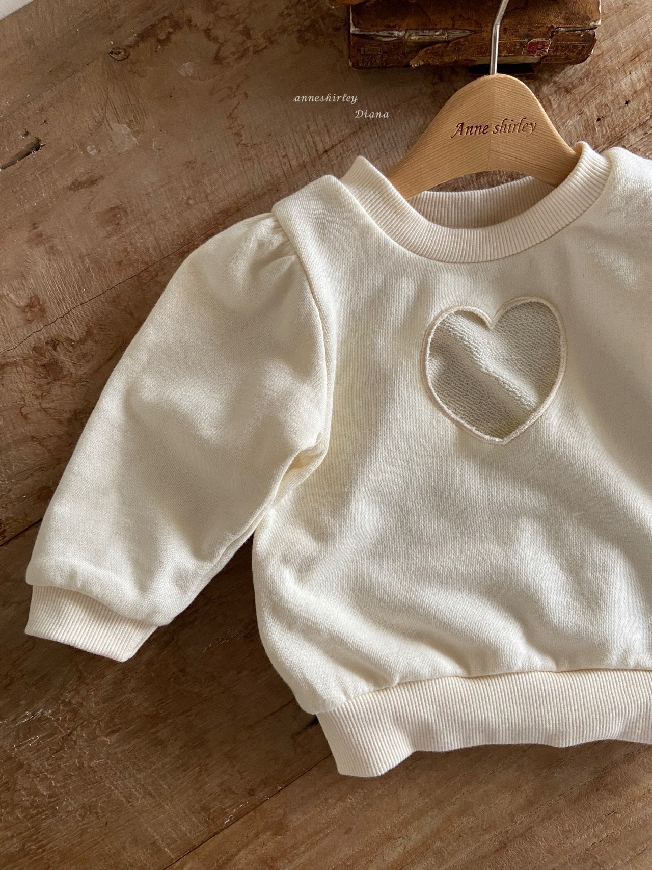 Waffle knit sweatshirt