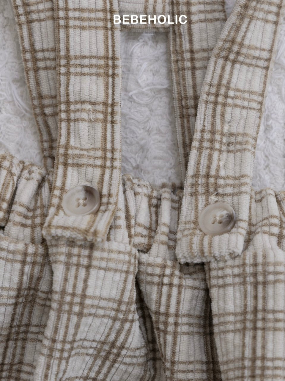 Soft check suspender bloomer