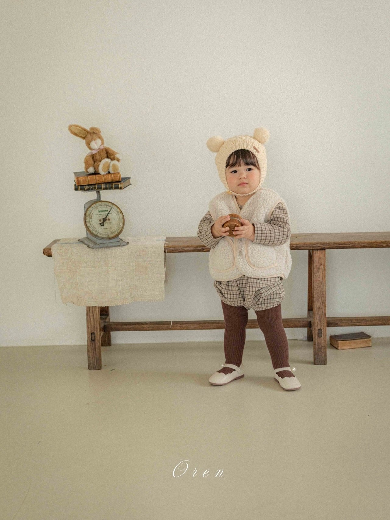 Brioche check rompers (unisex)