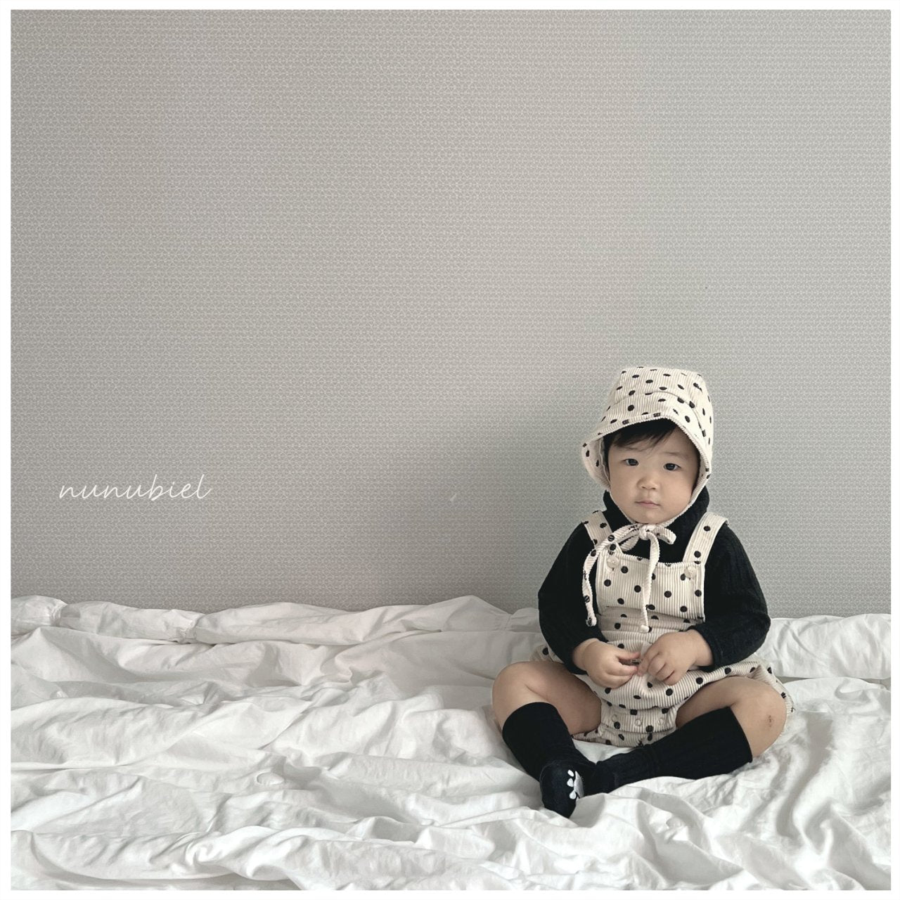 Dot romper & bonnet