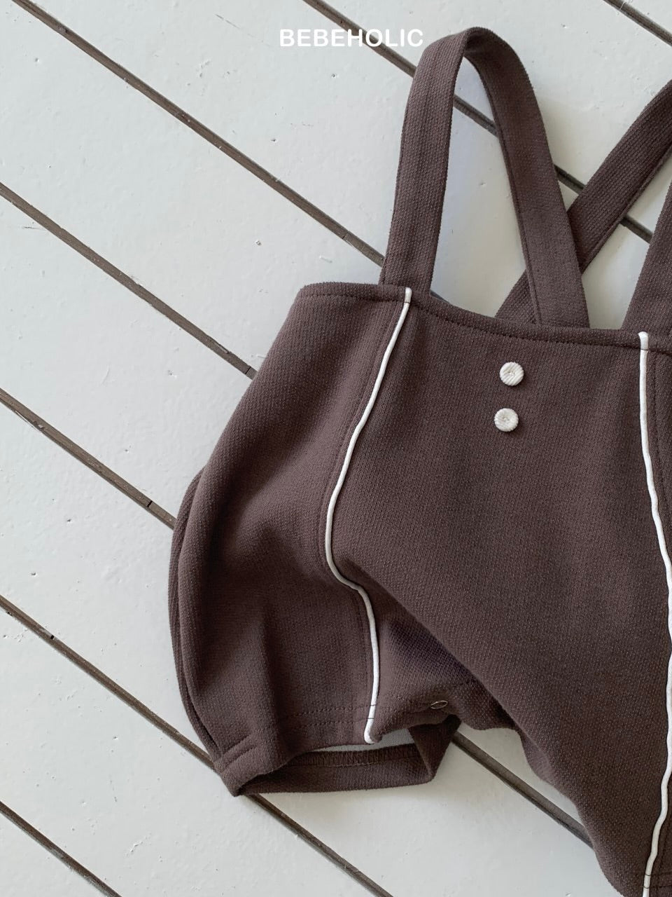 Two button suspender pants