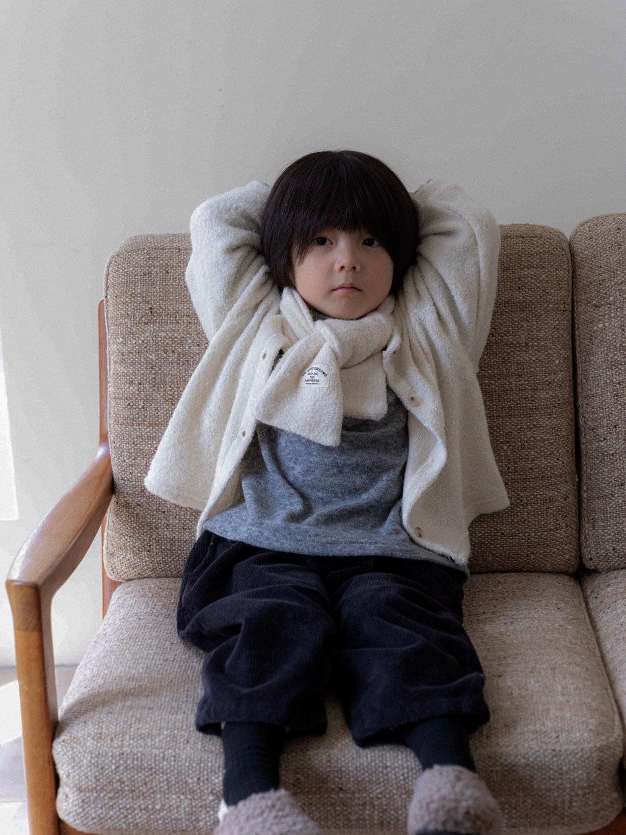 Knit cardigan (knit muffler)