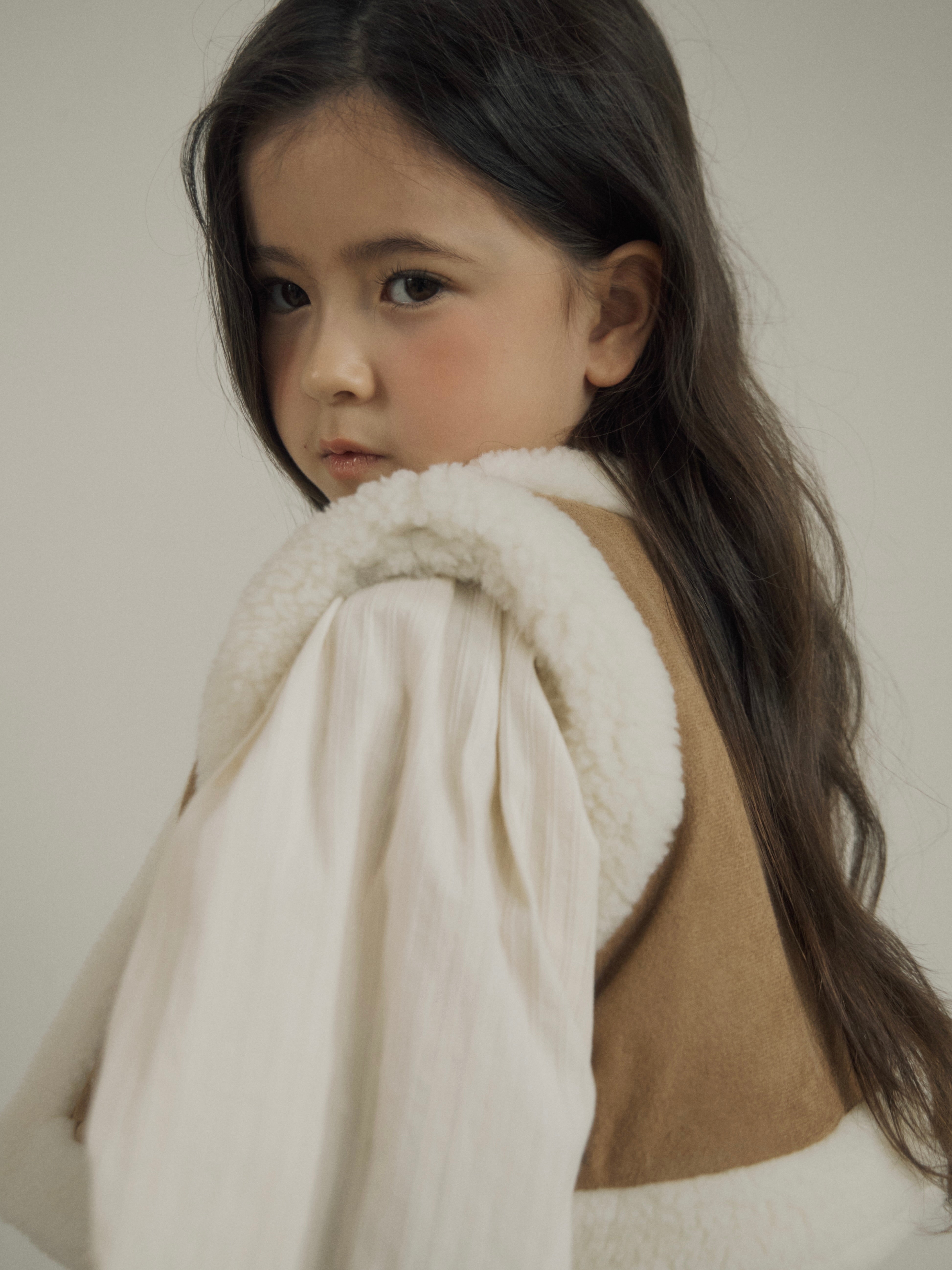 Suede reversible fur vest