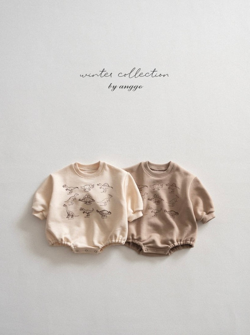 Winter dino romper (baby)